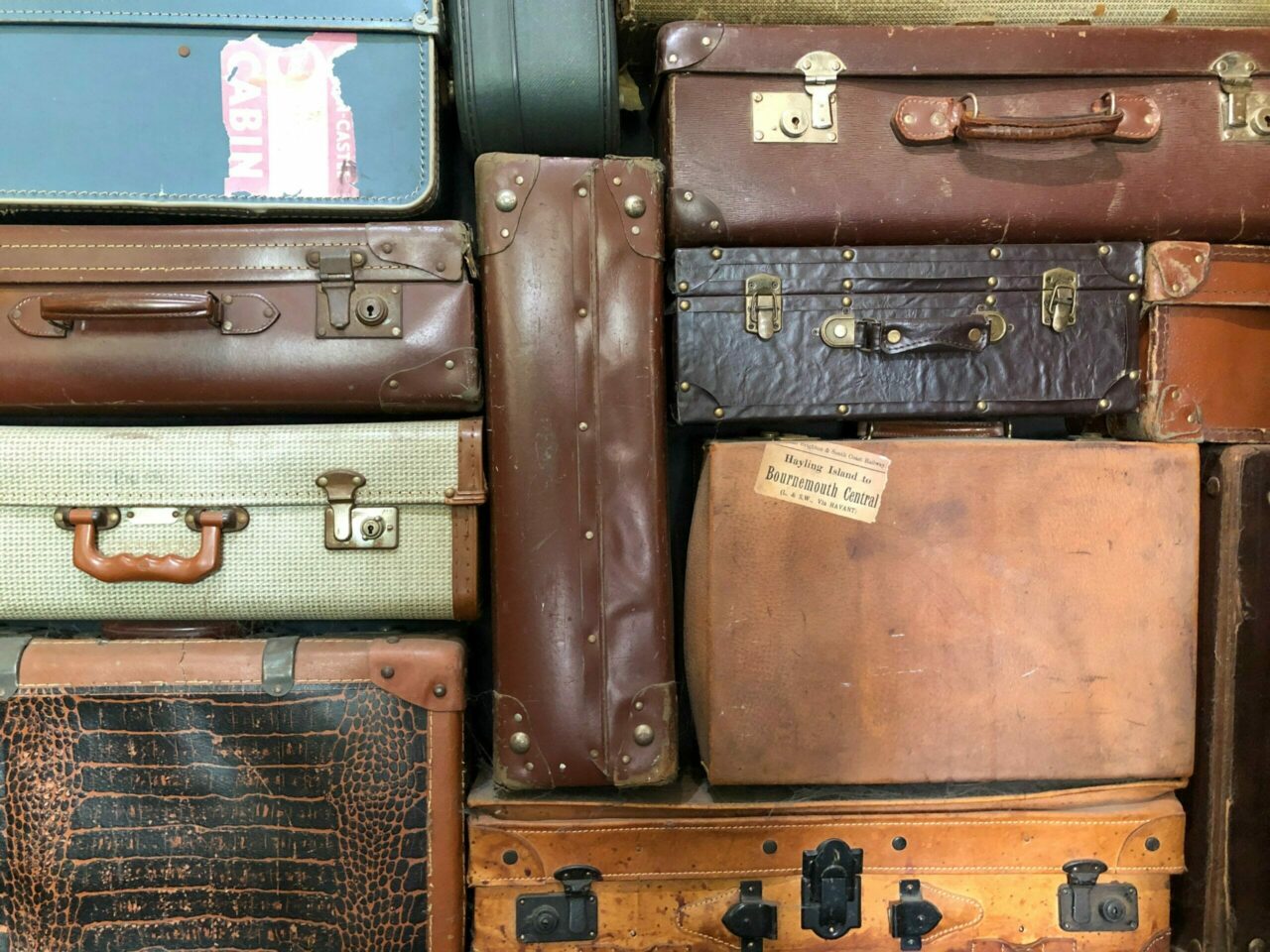 Stock image of suitcases